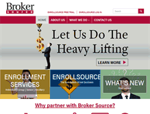 Tablet Screenshot of broker-source.com